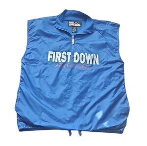 First Down vintage Athletic Gear Pull-over vest Mens XL